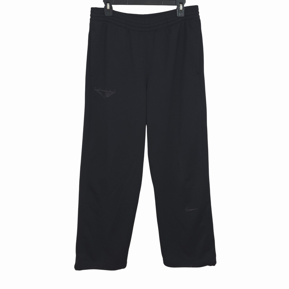 Nike Flight Basketball Track Pants Mens Medium Black Woven Sample 439187-013